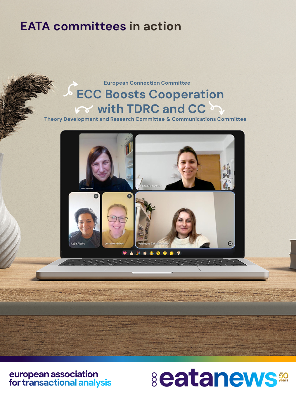 The European Connection Committee (ECC) of EATA held its working meetings on 27 February and 20 March 2026 📅

During these sessions, ECC members focused on strengthening cooperation with other EATA committees 🤝—particularly the TDRC (Theory Development and Research committee) and CC (Communications committee) —and on building closer working relationships across the organisation 🌍. Discussions centred on identifying shared areas of activity and creating opportunities for joint initiatives 🚀

As part of this collaborative approach, the committee explored ways to support national associations through improved communication and the exchange of information about their activities and needs 💬. Members also discussed preparing and publishing updates on ECC work and contributing to the EATA Newsletter 📰

These meetings helped the ECC outline practical steps for enhancing cooperation, improving communication, and fostering stronger professional connections within EATA 🔗✨