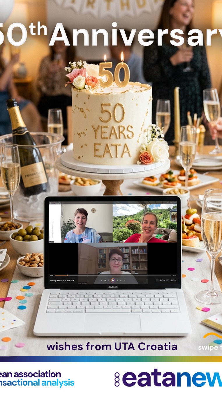 🎉✨ Some time ago, we invited our National Associations to share their messages, memories, stories, and wishes as part of EATA’s 50th Anniversary celebrations. And they responded! 💙

Today, we are delighted to bring you birthday wishes from UTA Croatia 🇭🇷, sending warm congratulations to EATA on its 50th birthday! 🎂🥳

We are very much looking forward to receiving more stories, memories, reflections, and anniversary wishes from other associations as we celebrate 50 years of shared commitment, collaboration, and dedication to promoting Transactional Analysis and supporting high-quality TA training and certification across Europe. 🌍✨

Every story is part of our collective history, and every voice helps make this celebration even more meaningful. 💫

#EATA50Anniversary